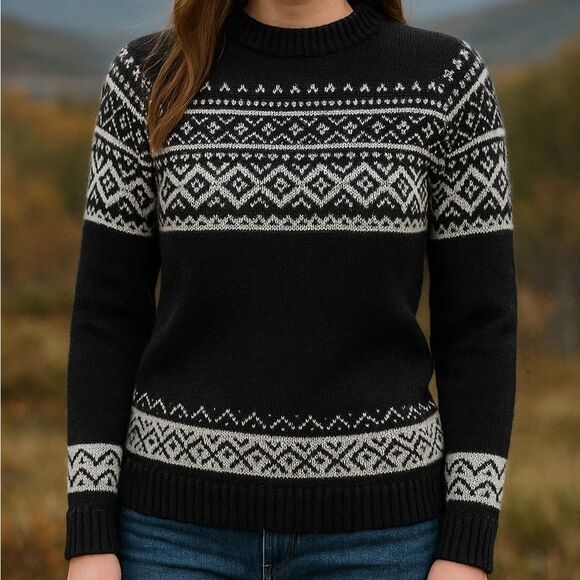 Artesania Alpaca Blend Fair Isle Sweater Handmade In Peru - Picture 8 of 8